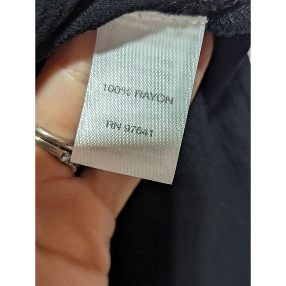 J. Jill Women's Black Long Sleeve Rayon Drop Waist Pleated Mini Shift Dress XLP - Picture 5 of 6